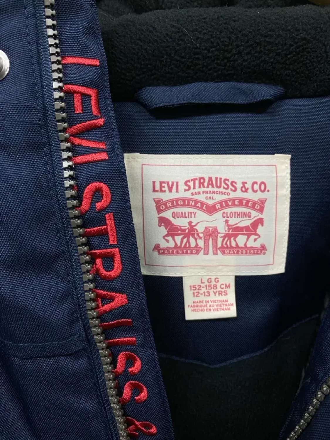 리바이스 네이비 덕다운 패딩  [12-13세 /성인XS] 상품이미지6