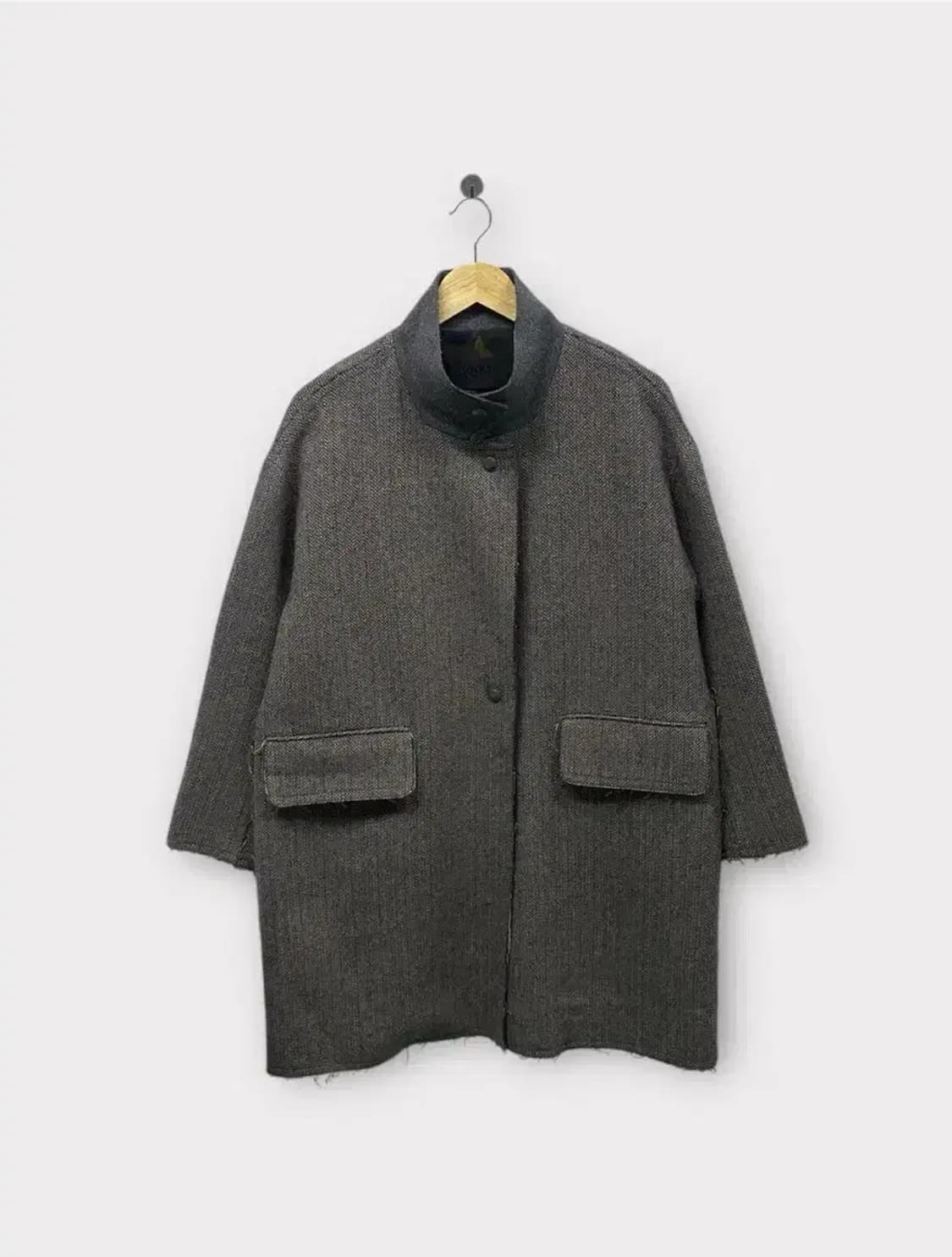 럭키슈에뜨 헤링본 컷팅 울코트-36 상품이미지1