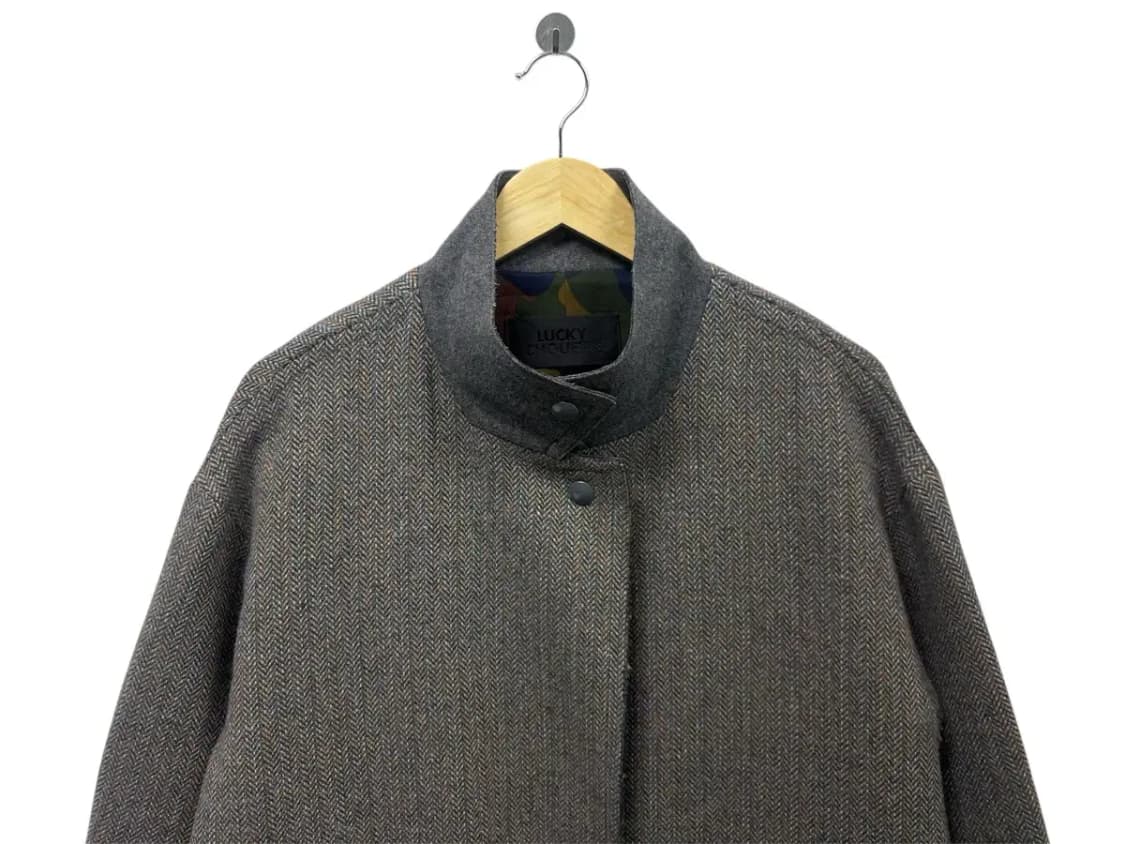 럭키슈에뜨 헤링본 컷팅 울코트-36 상품이미지6