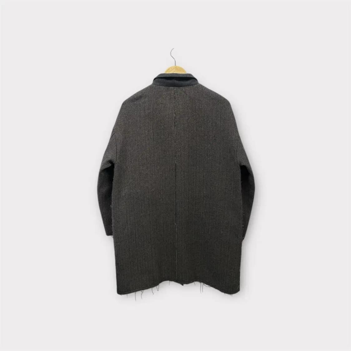 럭키슈에뜨 헤링본 컷팅 울코트-36 상품이미지7