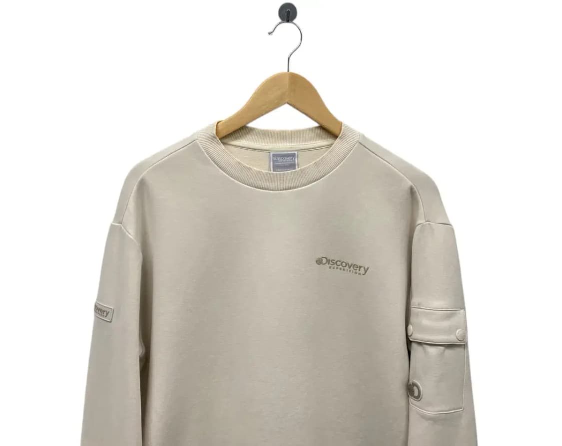 디스커버리 아이보리 맨투맨 95 상품이미지2