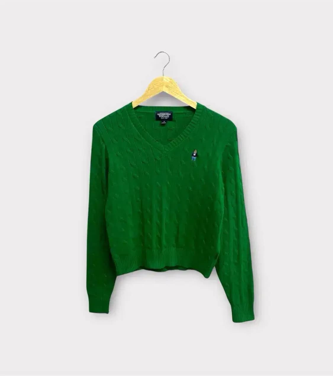 후아유 스티브 브이넥 케이블 니트 스웨터 M 상품이미지1