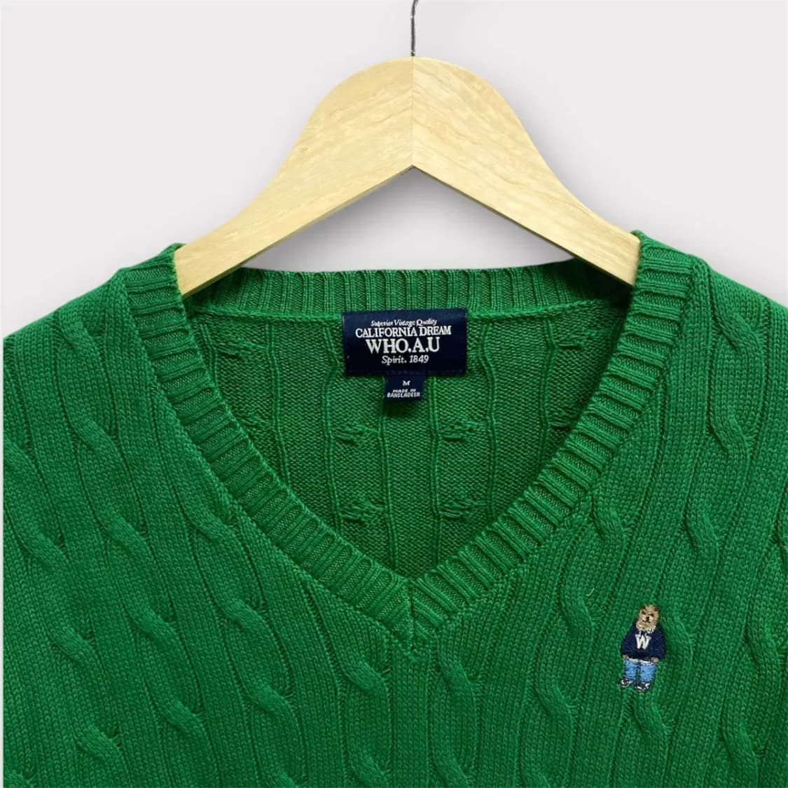 후아유 스티브 브이넥 케이블 니트 스웨터 M 상품이미지2