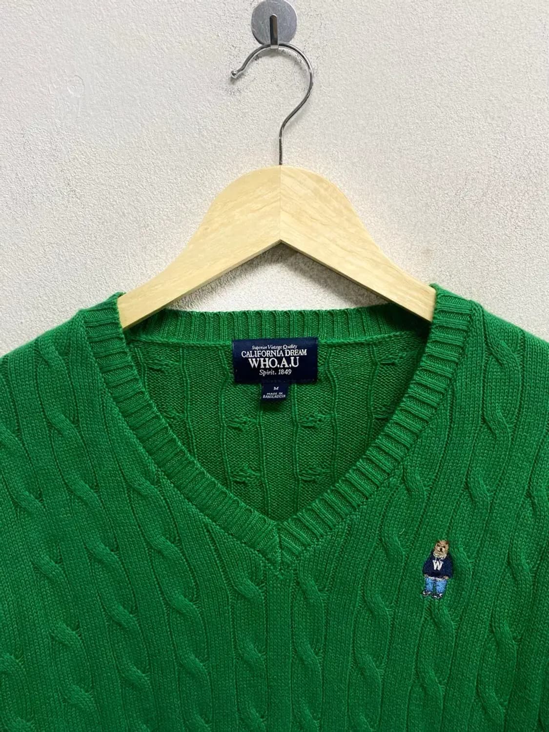 후아유 스티브 브이넥 케이블 니트 스웨터 M 상품이미지4