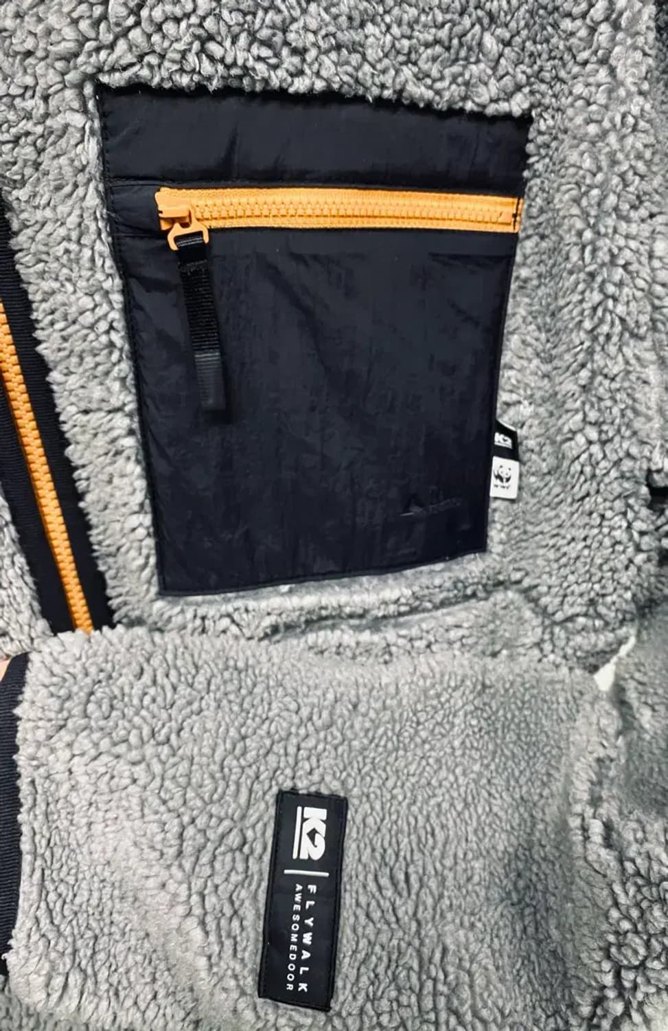 K2 뽀글이 그레이 집업자켓 XL 상품이미지3