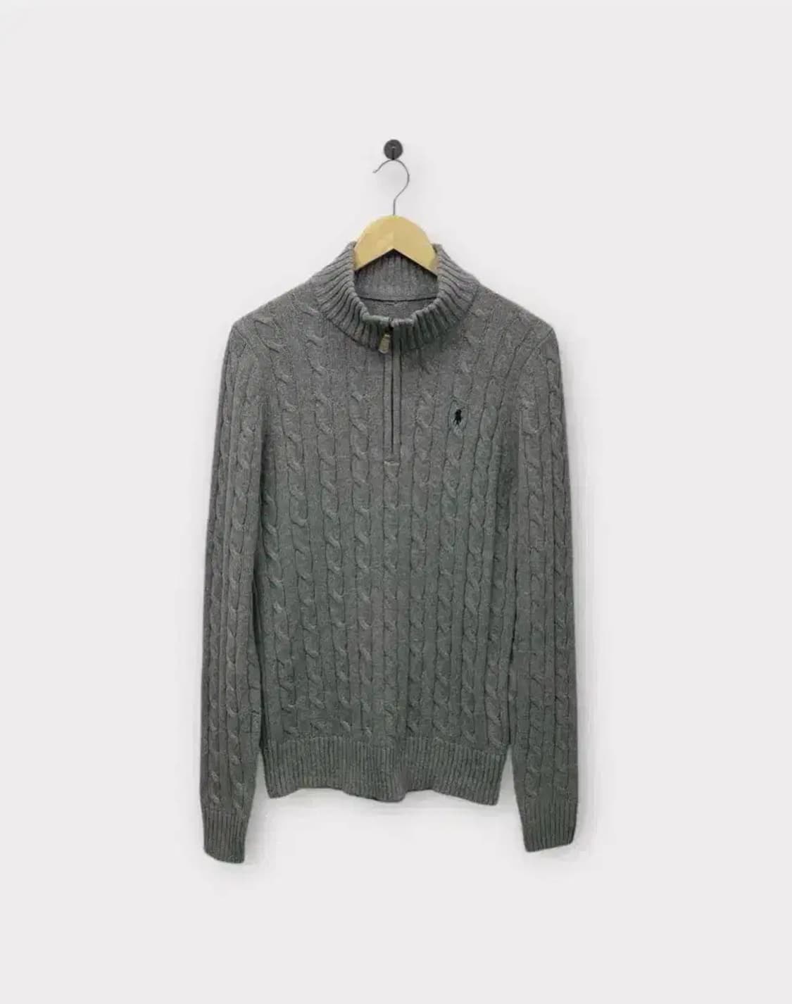 폴로 랄프로렌 케이블 반집업 니트 M 상품이미지1