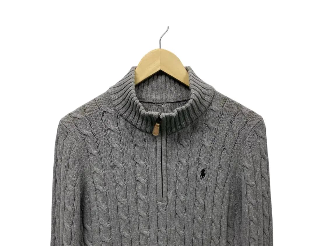 폴로 랄프로렌 케이블 반집업 니트 M 상품이미지2