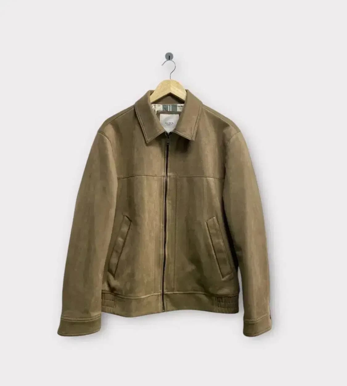 OLZEN 캐주얼 솔리드 스웨이드 트러커 점퍼 XL 상품이미지1