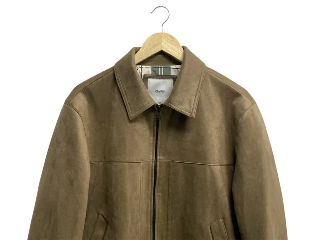 OLZEN 캐주얼 솔리드 스웨이드 트러커 점퍼 XL 상품이미지2