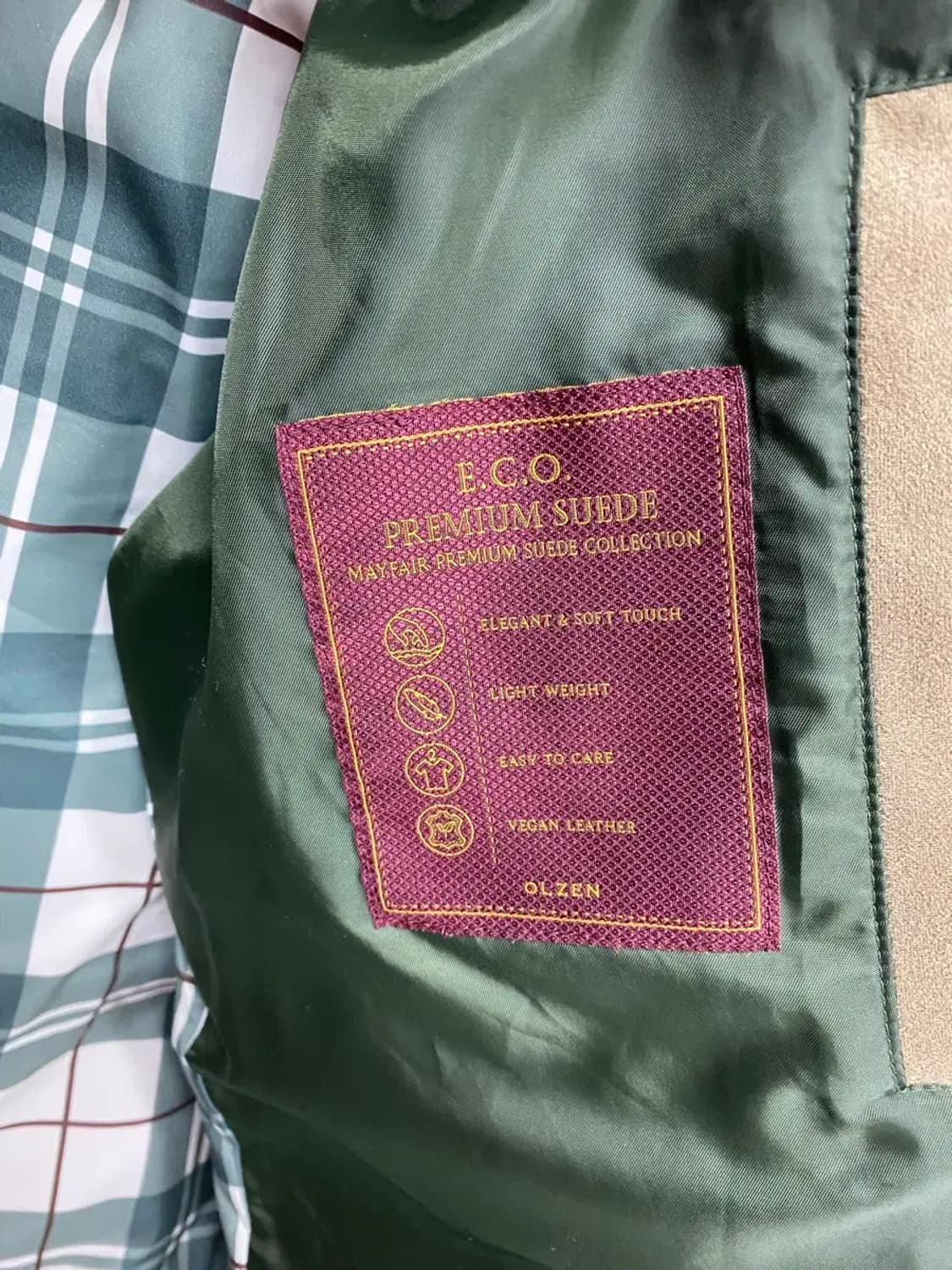 OLZEN 캐주얼 솔리드 스웨이드 트러커 점퍼 XL 상품이미지6