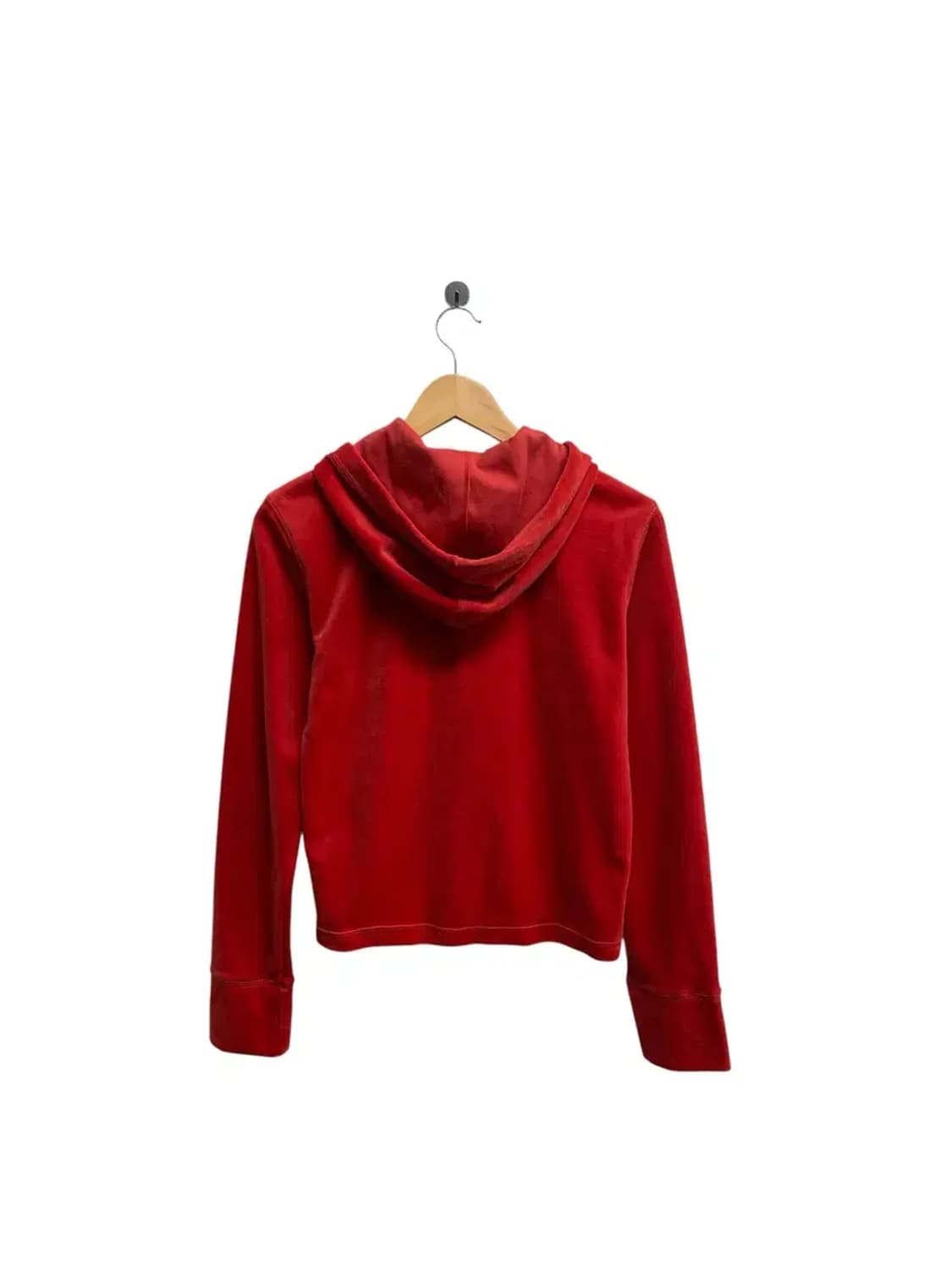 DKNY 레드 벨벳 집업 후디 M 상품이미지4