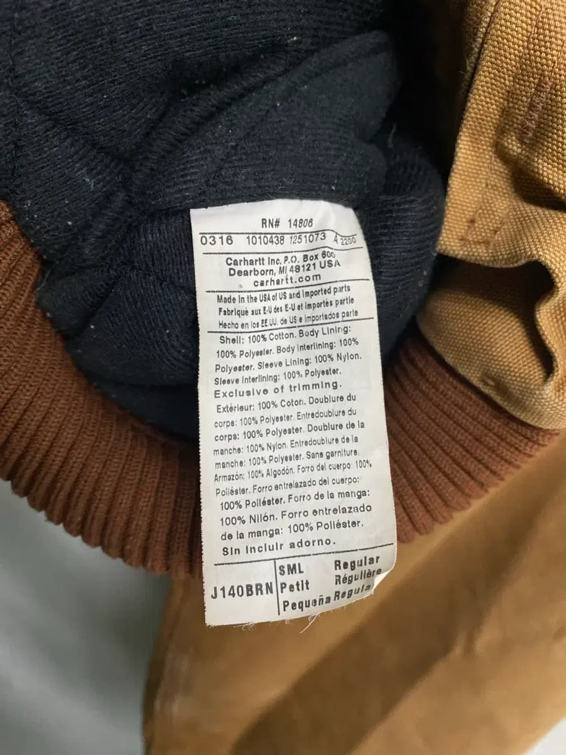 칼하트 J140 칼하트 액티브 워크 자켓 S 상품이미지7