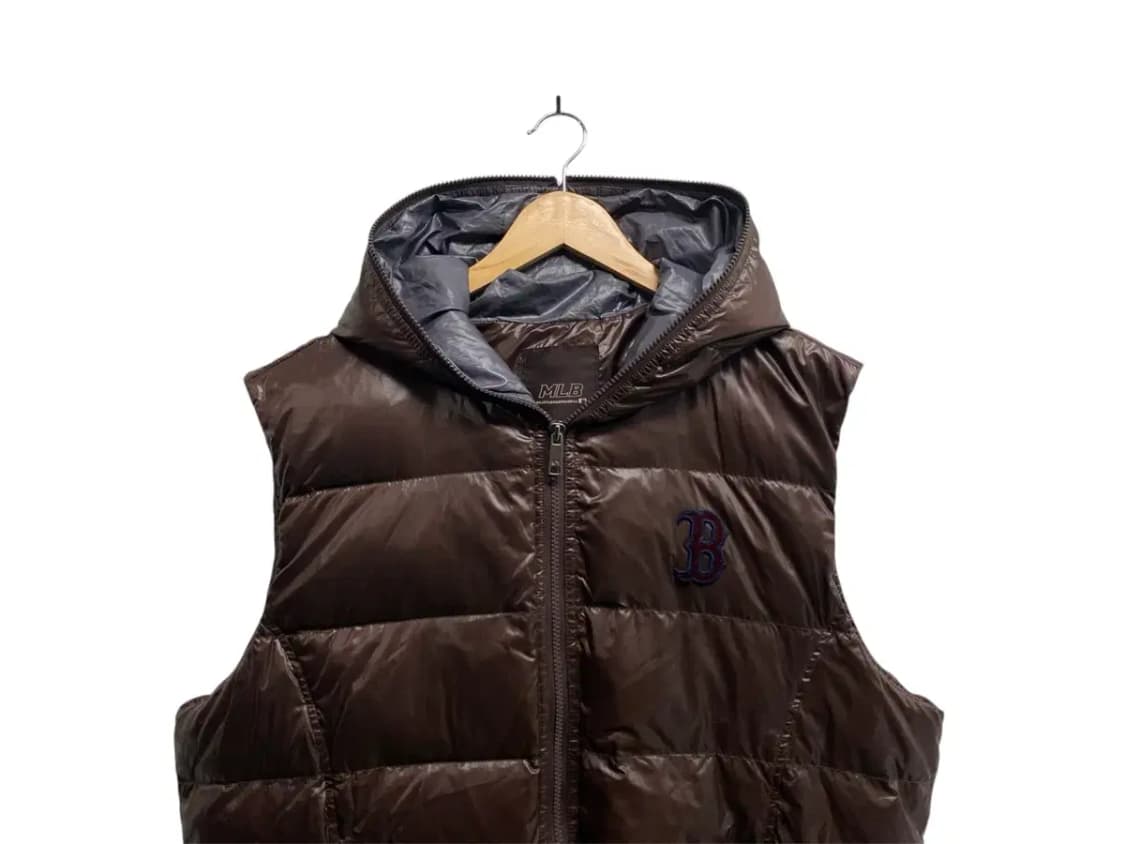 MLB 후드 퀼팅 패딩 조끼 2XL 상품이미지2