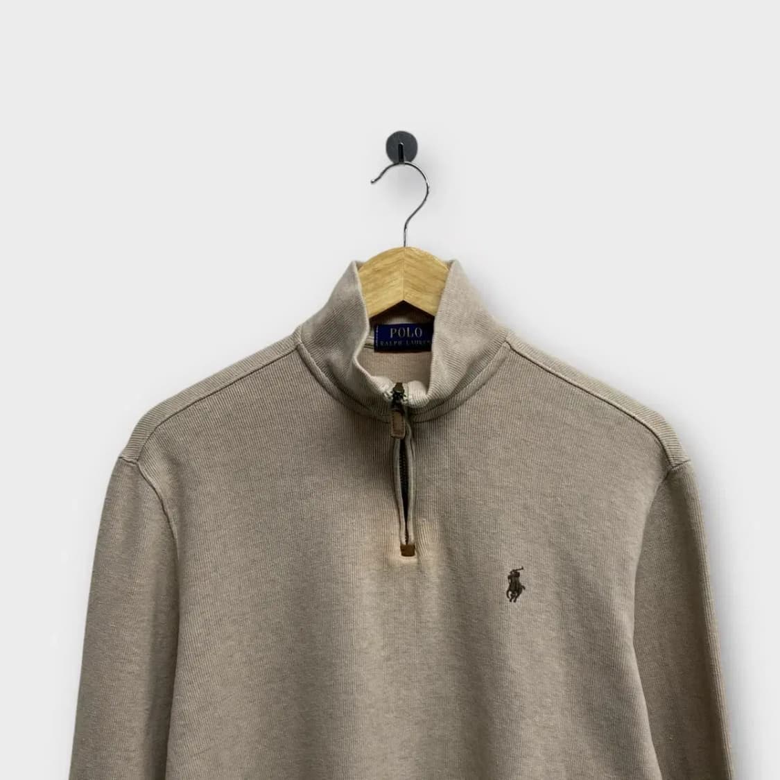폴로 랄프로렌 베이지 반집업 S 상품이미지2