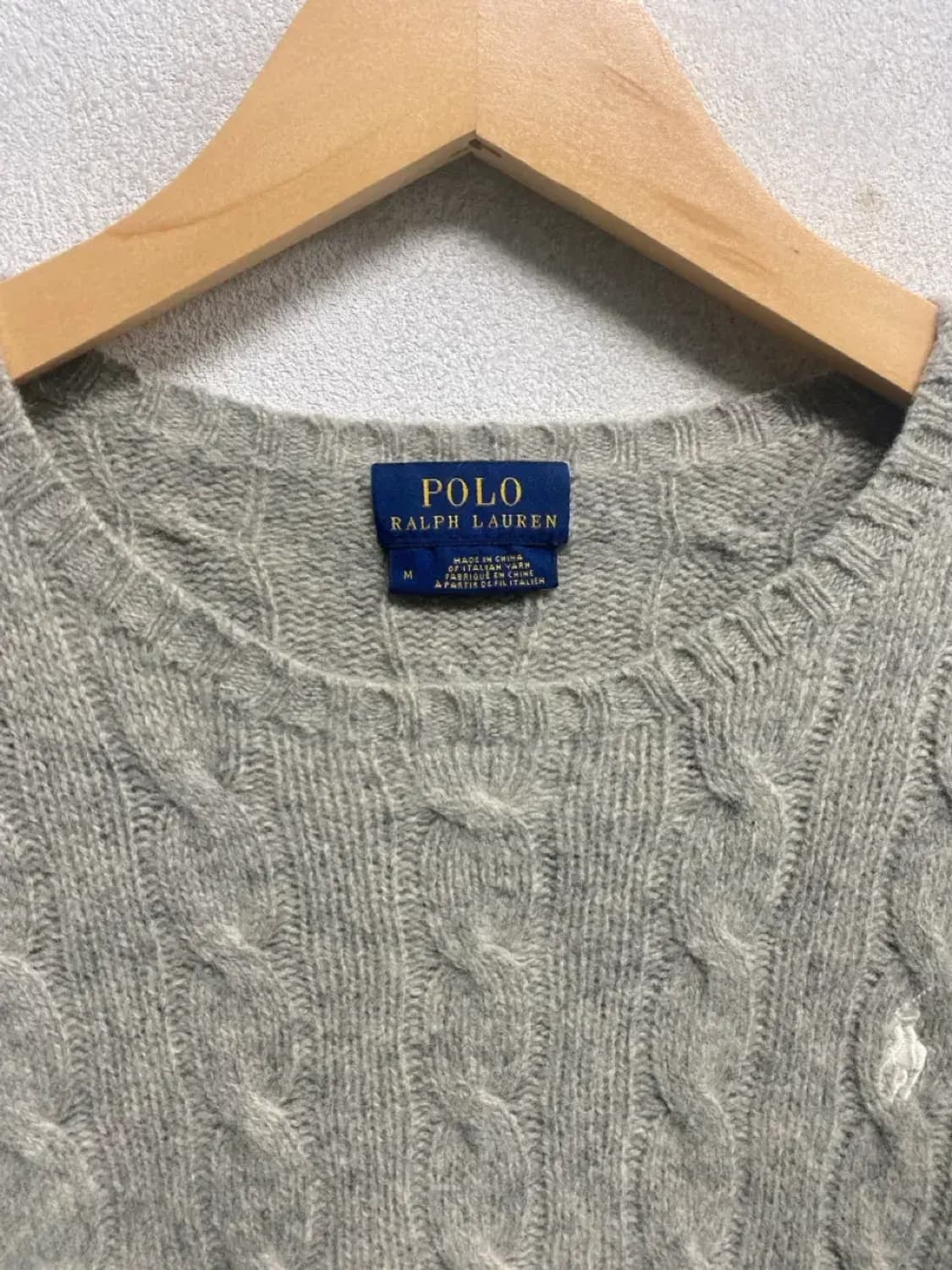 폴로랄프로렌 그레이 케이블 니트 M 상품이미지4