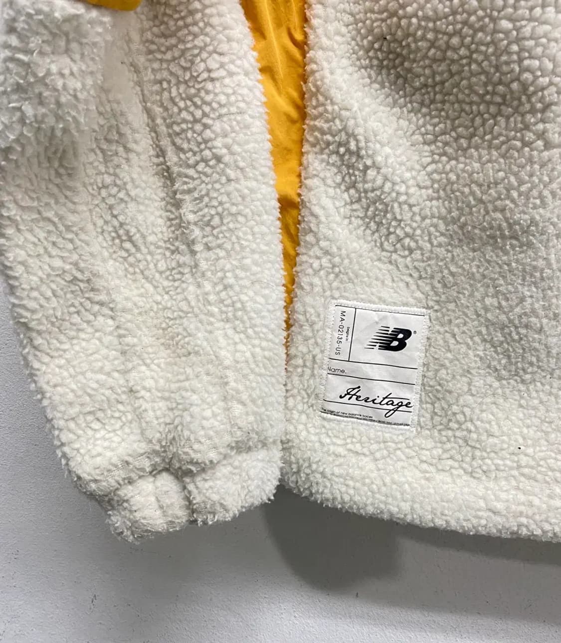 뉴발란스 NB 아이보리 뽀글이 집업 85 XS 상품이미지5