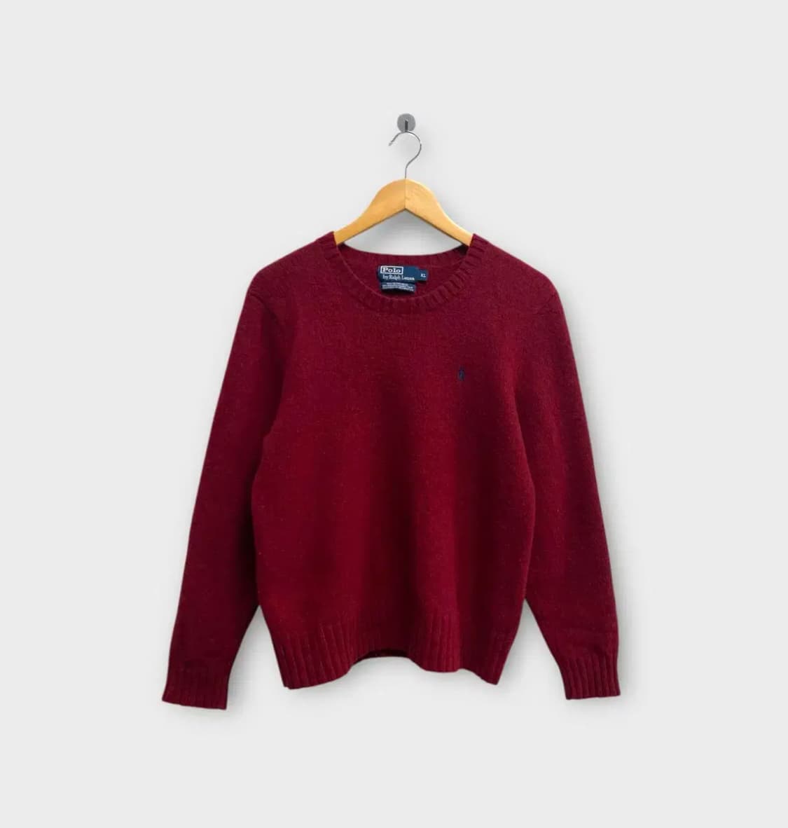 폴로랄프로렌 레드 메리노 울 스웨터 S 상품이미지1