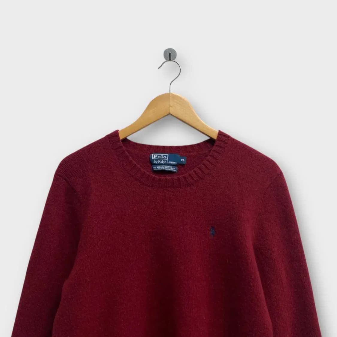 폴로랄프로렌 레드 메리노 울 스웨터 S 상품이미지2