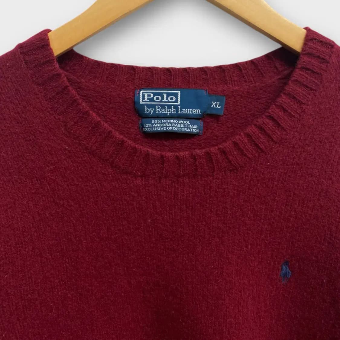 폴로랄프로렌 레드 메리노 울 스웨터 S 상품이미지4