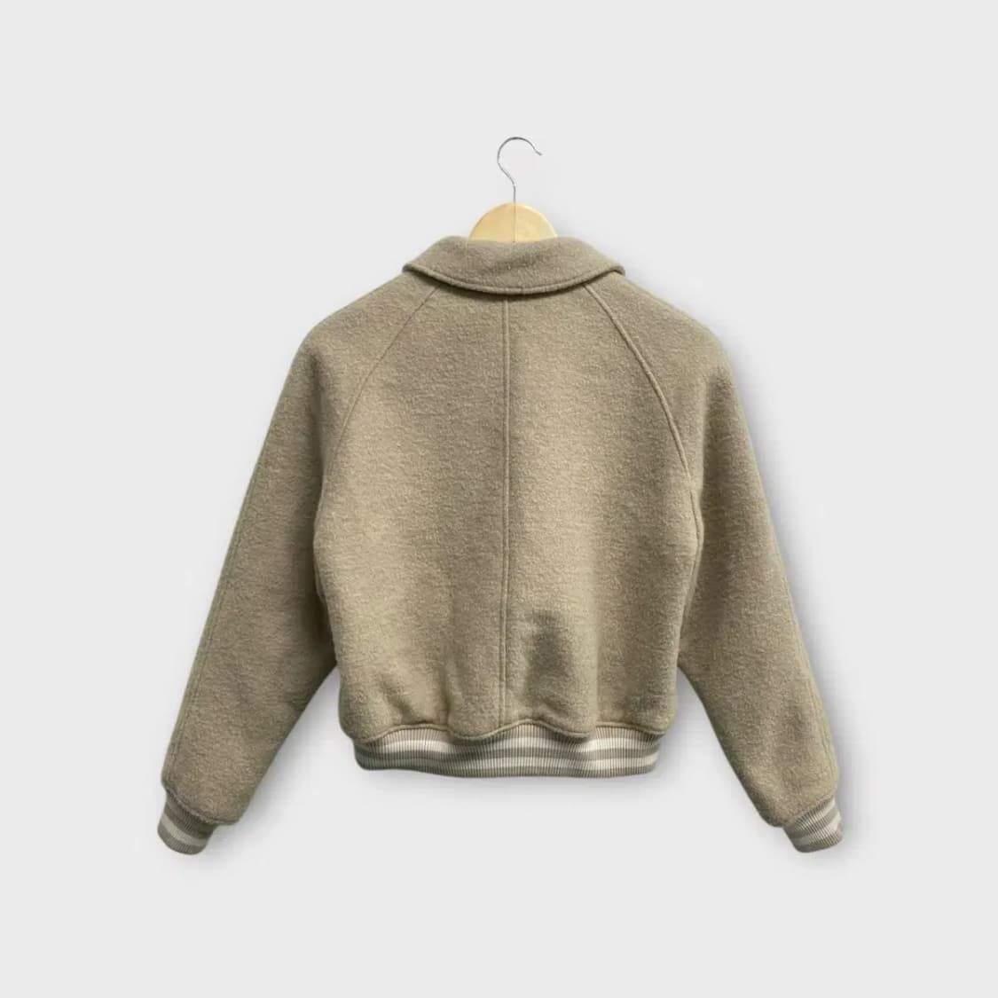 커버낫 우먼 바시티 울자켓 Beige S 상품이미지2