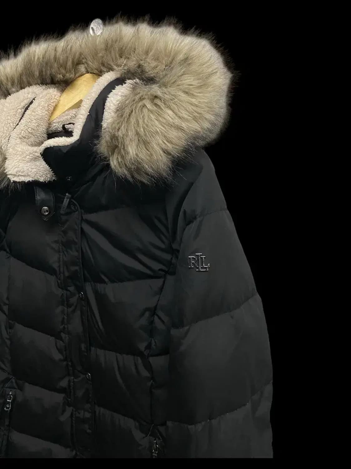 랄프로렌 여성 퍼트리밍 후드 다운 롱패딩 M 상품이미지3