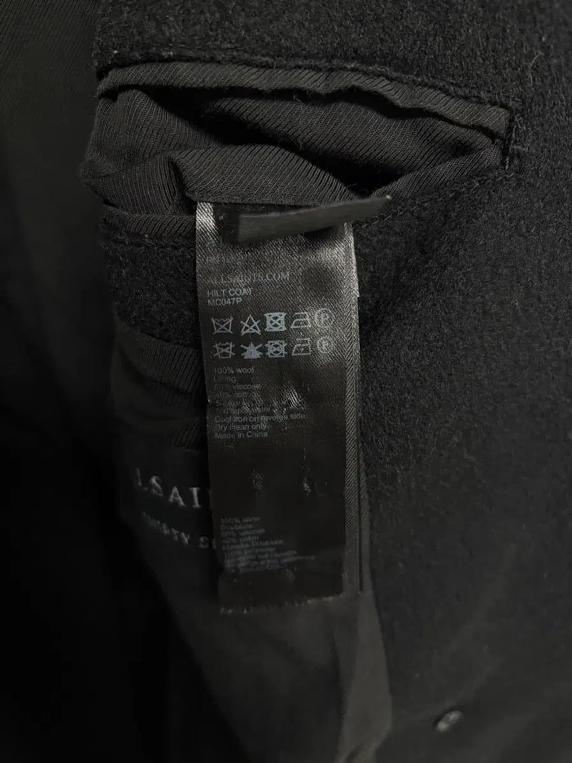 올세인츠 숄더 더블 롱 코트 S 상품이미지5