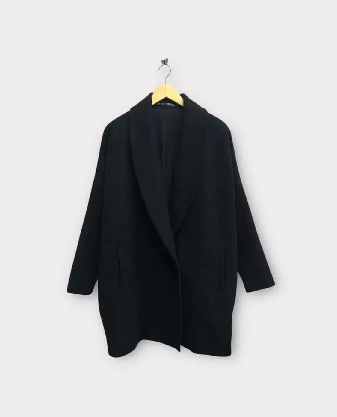 올세인츠 카라 오버핏 블랙 코트 L 상품이미지1