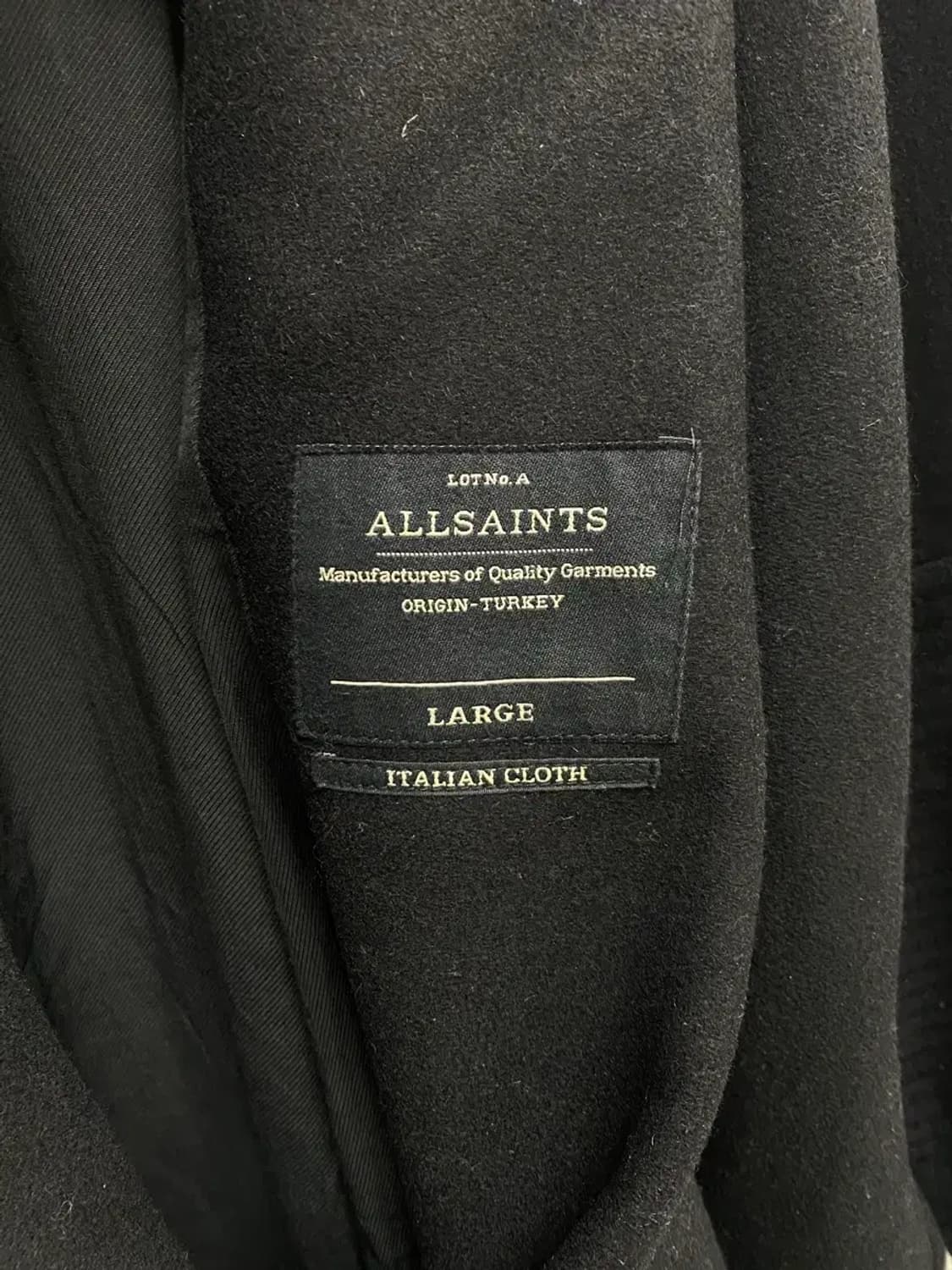 올세인츠 카라 오버핏 블랙 코트 L 상품이미지4