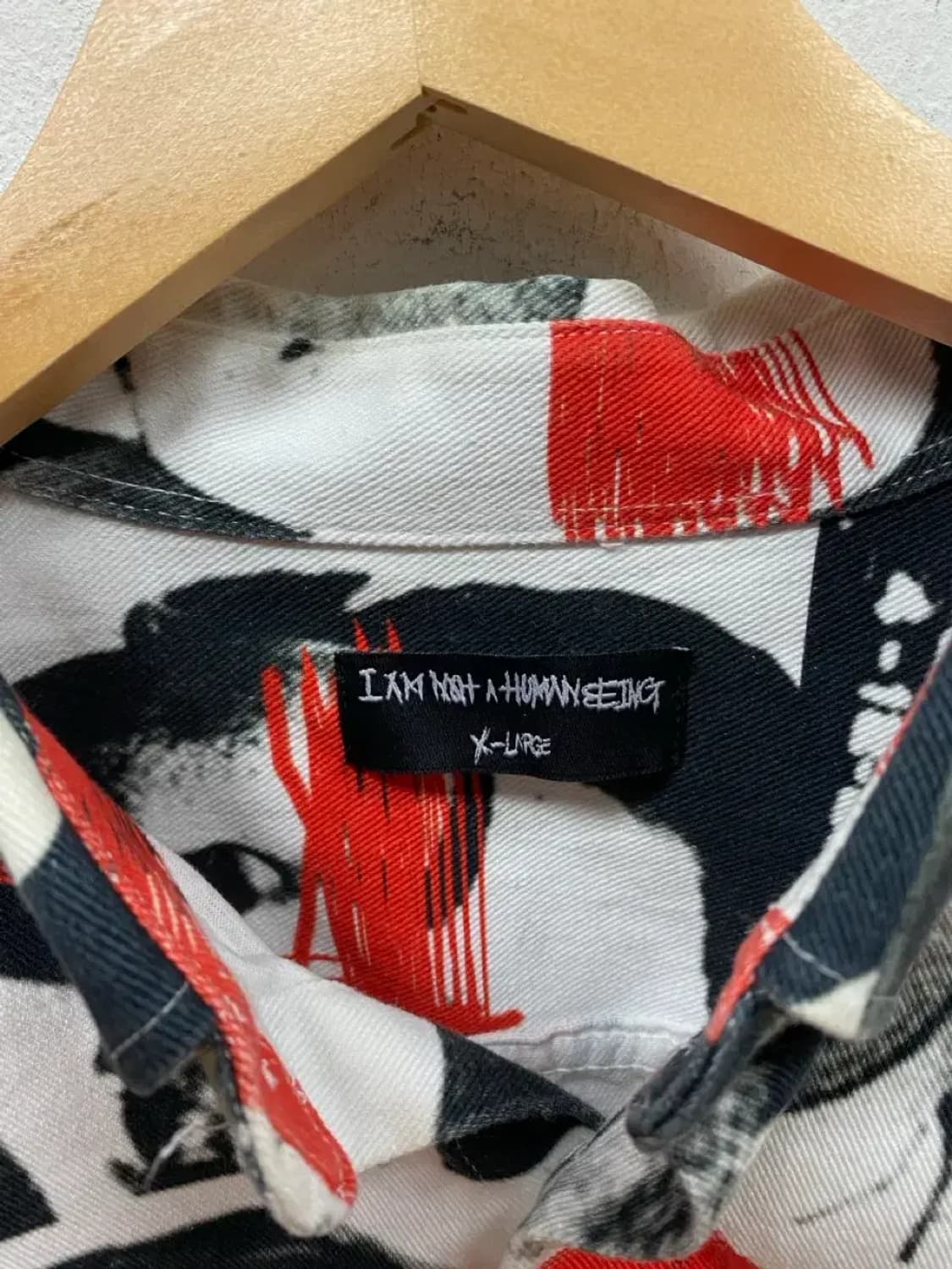 아이엠낫어휴먼비잉 도톰 그래픽 셔츠 XL 상품이미지4