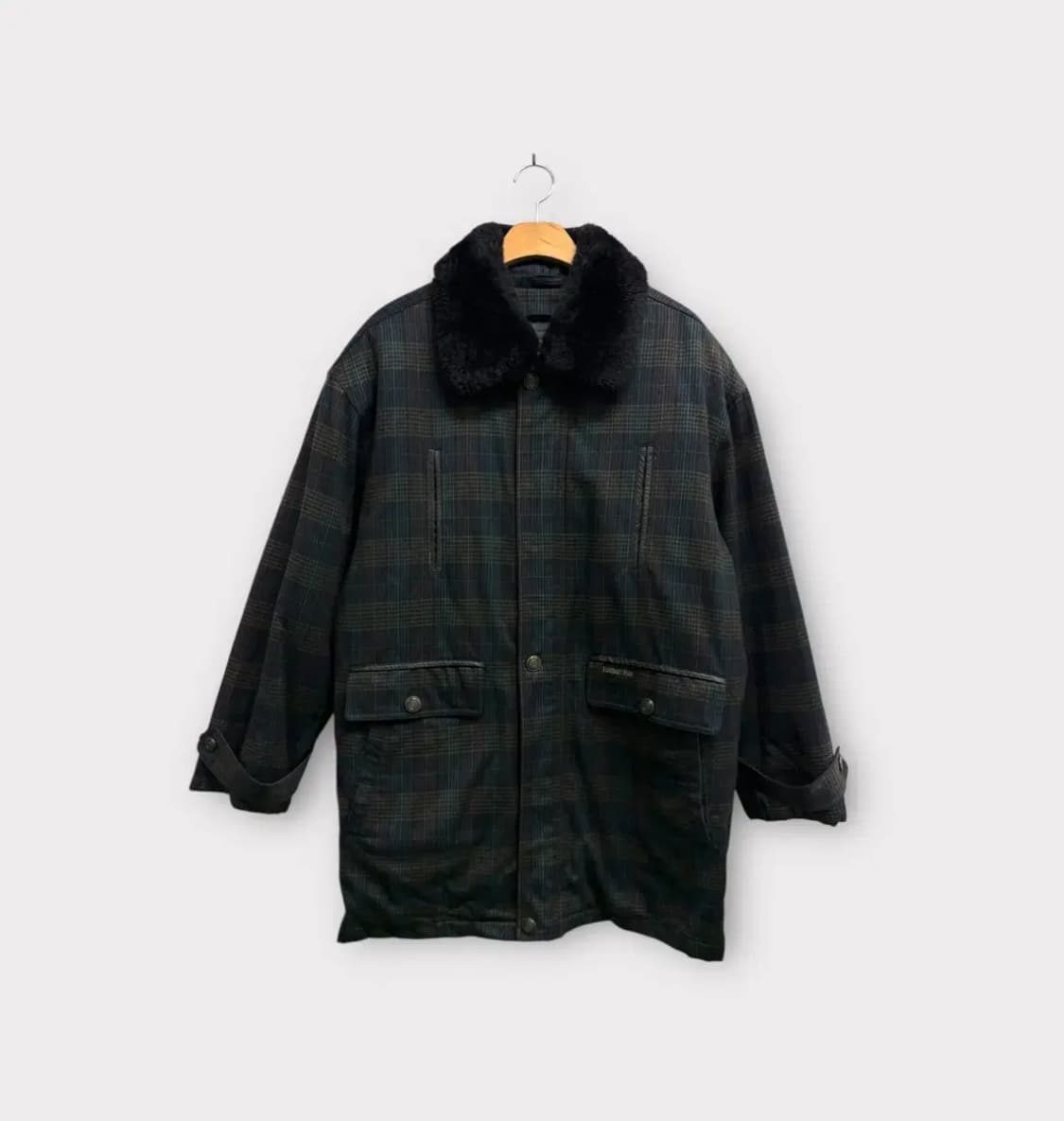 런던포그 빈티지 체크 코트 L-XL 상품이미지1