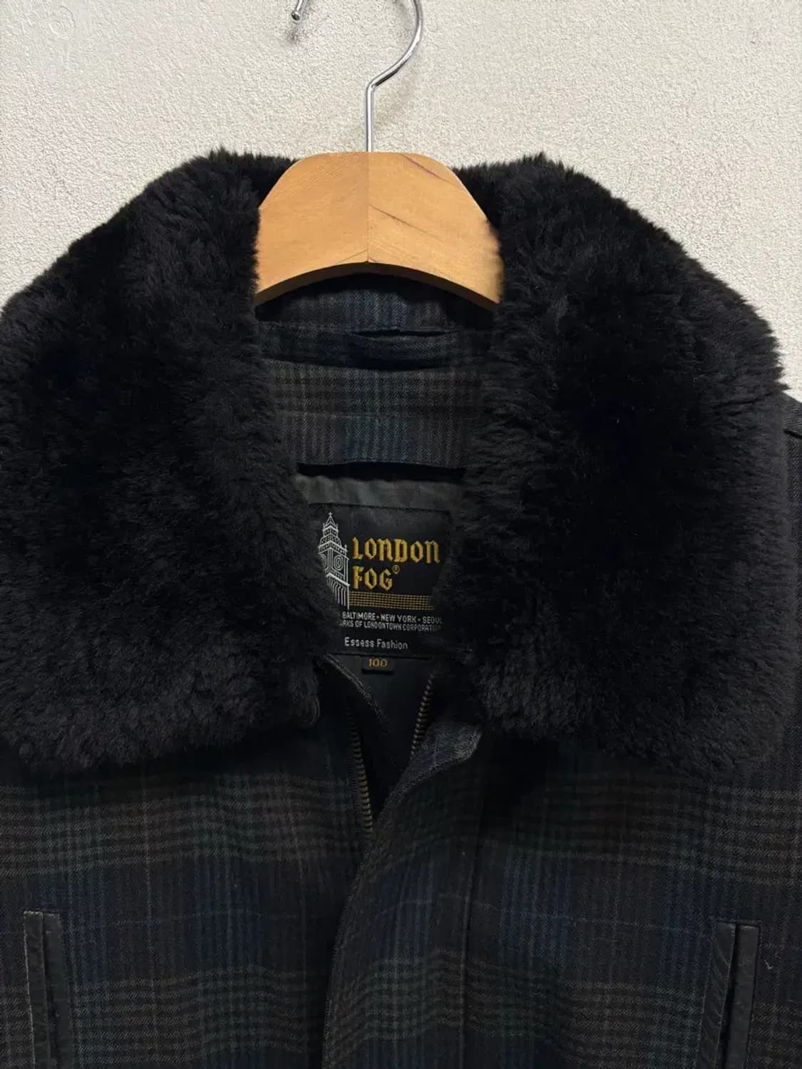 런던포그 빈티지 체크 코트 L-XL 상품이미지4