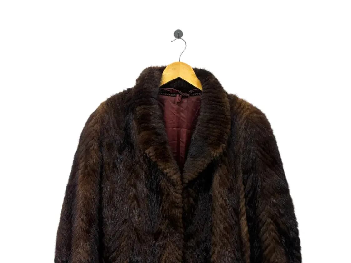 국제모피 (KUKJE) 리얼 브라운 밍크 코트 free 상품이미지5