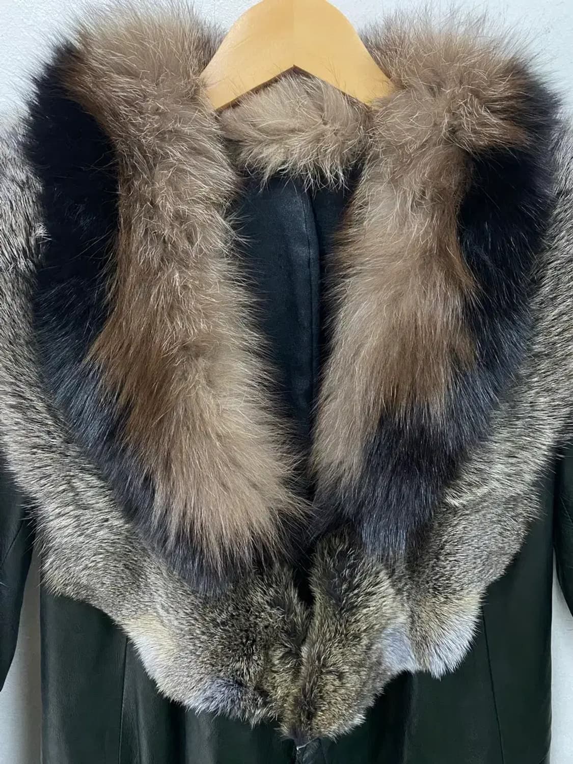 퍼 양가죽 트렌치 레더 롱코트 XS-S 상품이미지2