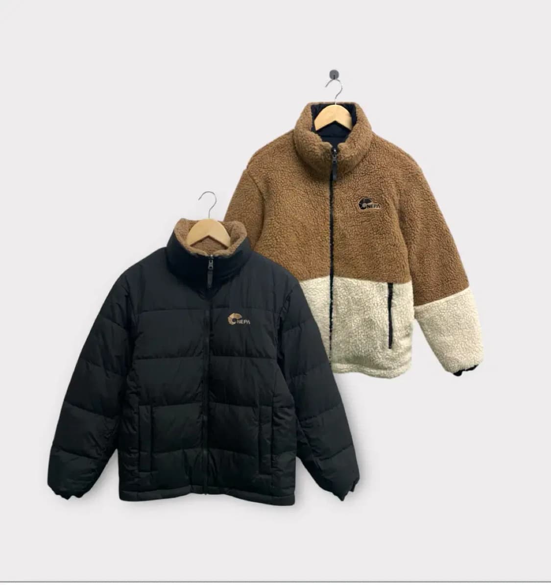 네파 NEPA 리버시블 뽀글이 구스 패딩 S 상품이미지1