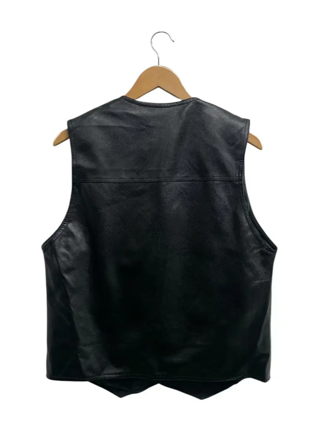 보그 VOGUE VINTAGE 지퍼 레더 베스트 S-M 상품이미지3