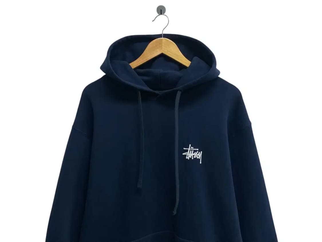 Stussy 스투시 네이비 스웻 후드티 M-L 상품이미지3