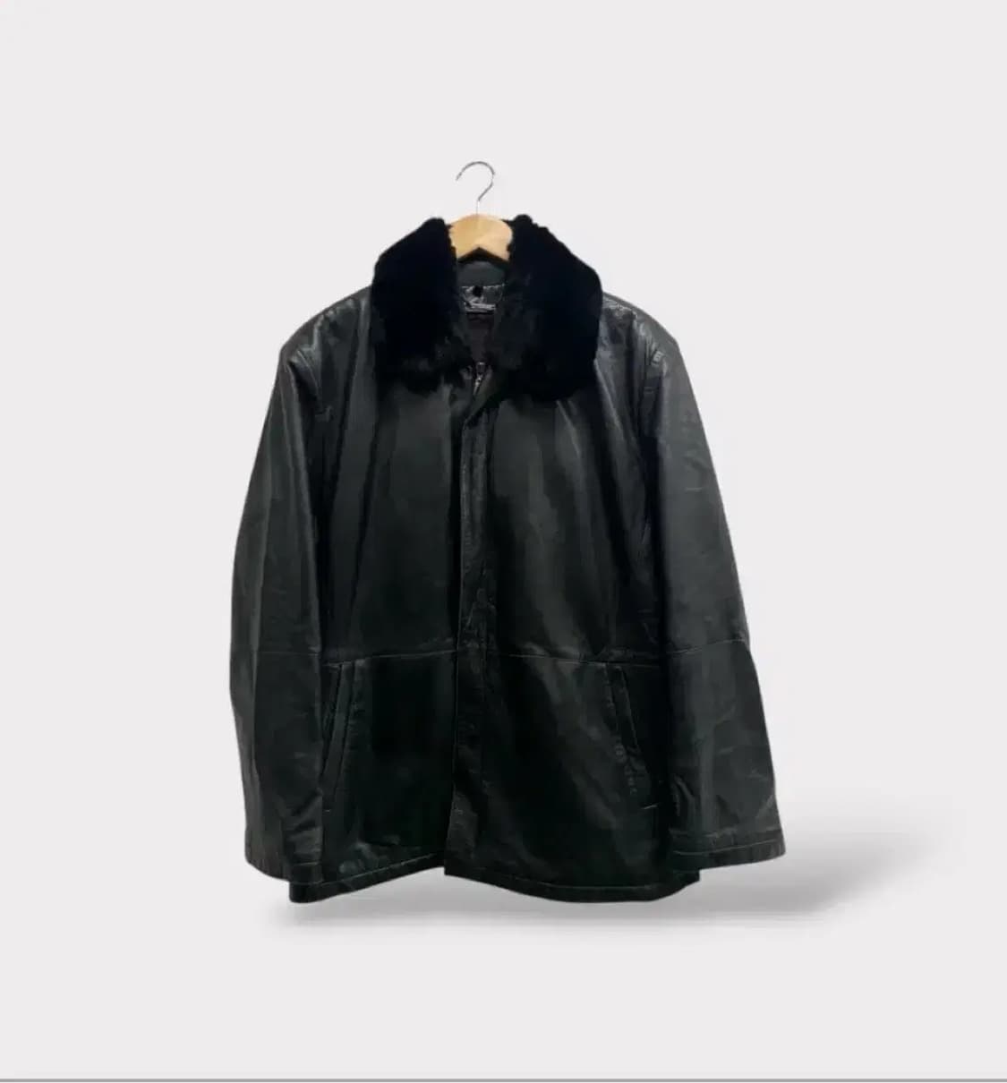 런던포그 양가죽 퍼카라 레더코트 XL 상품이미지1