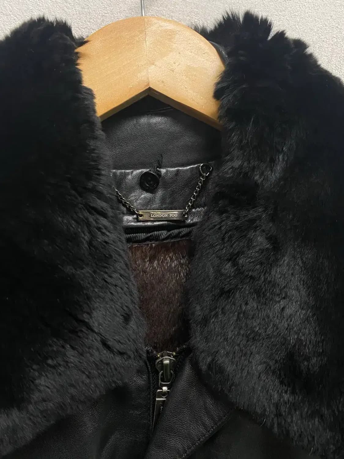 런던포그 양가죽 퍼카라 레더코트 XL 상품이미지4