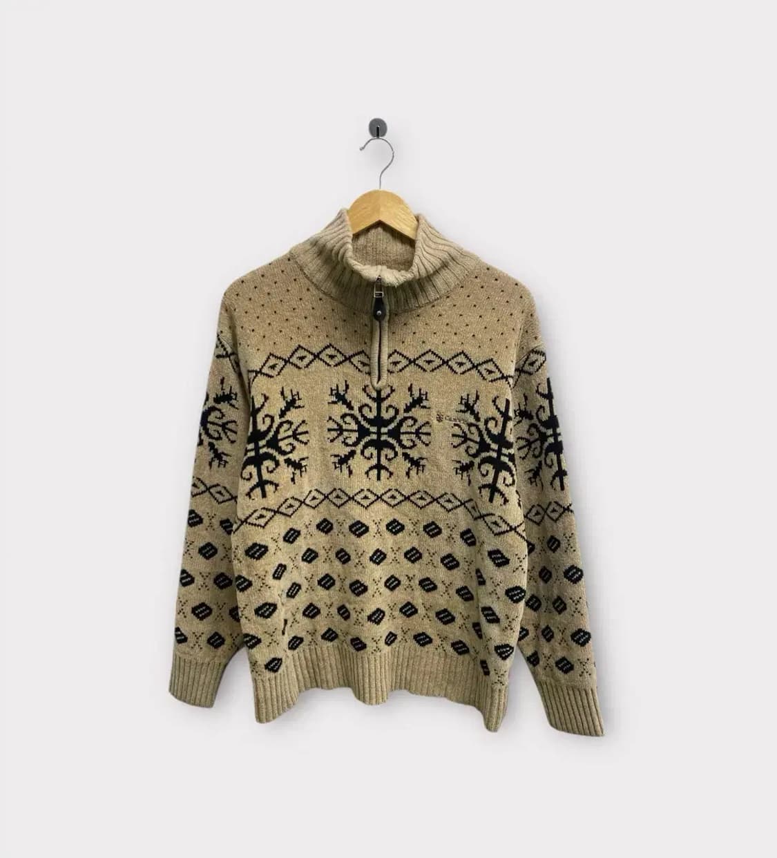 케임브리지 노르딕 눈꽃 반집업 니트 L 상품이미지1