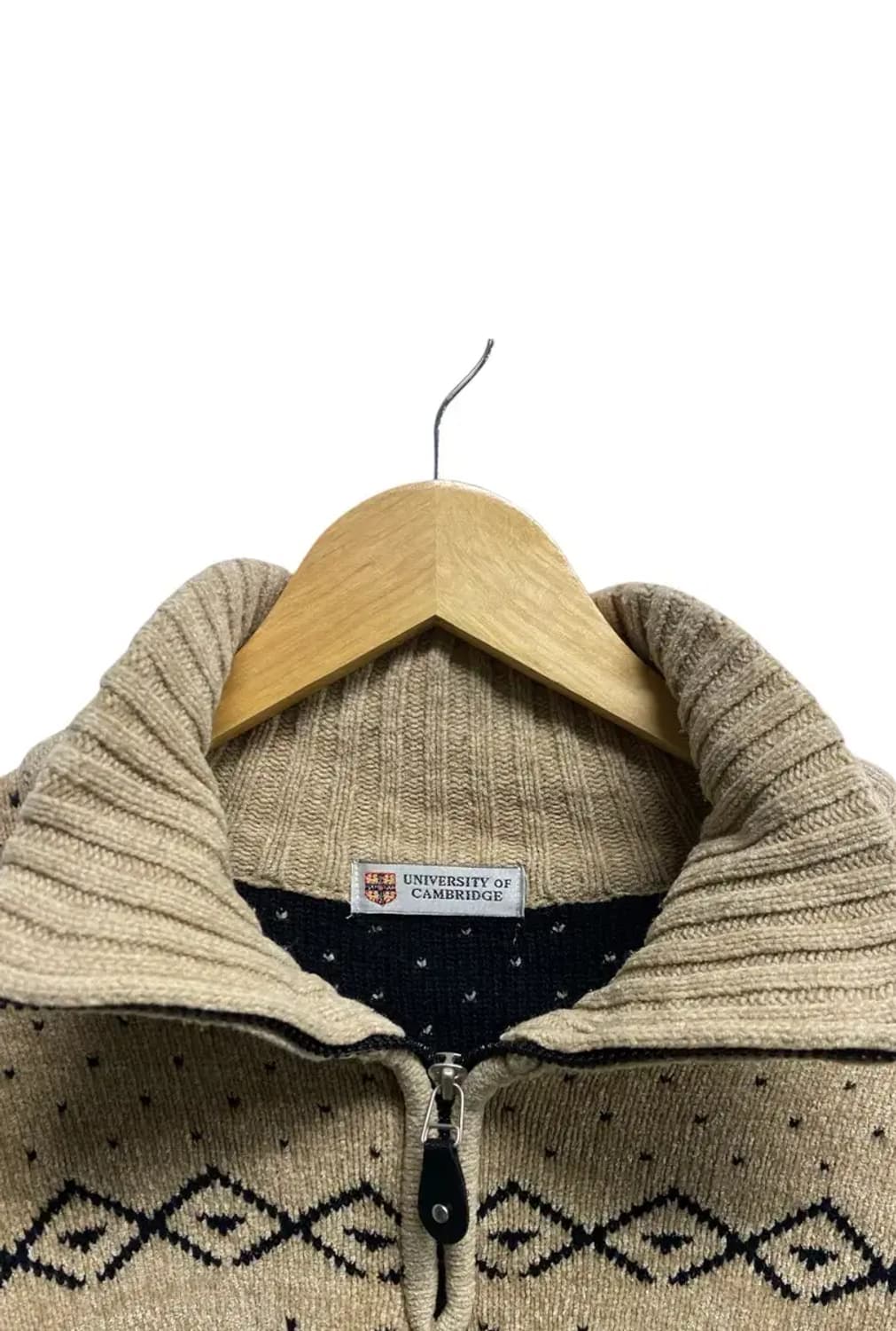 케임브리지 노르딕 눈꽃 반집업 니트 L 상품이미지3