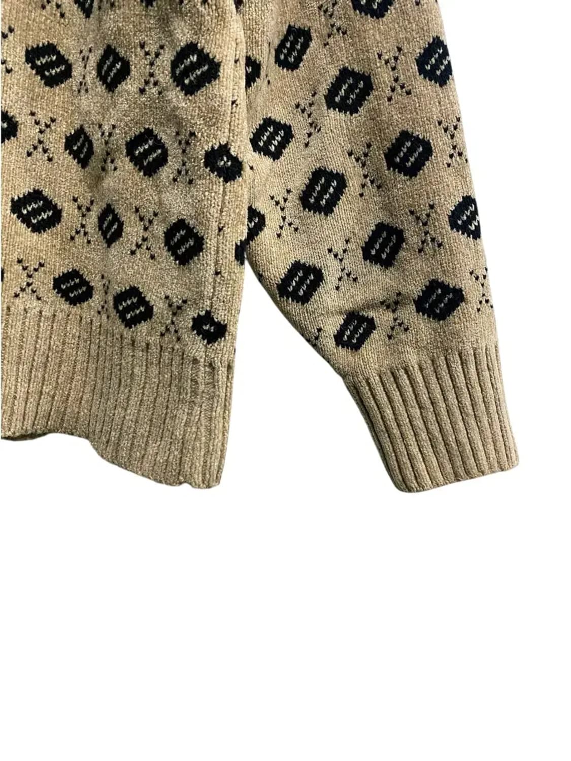 케임브리지 노르딕 눈꽃 반집업 니트 L 상품이미지5