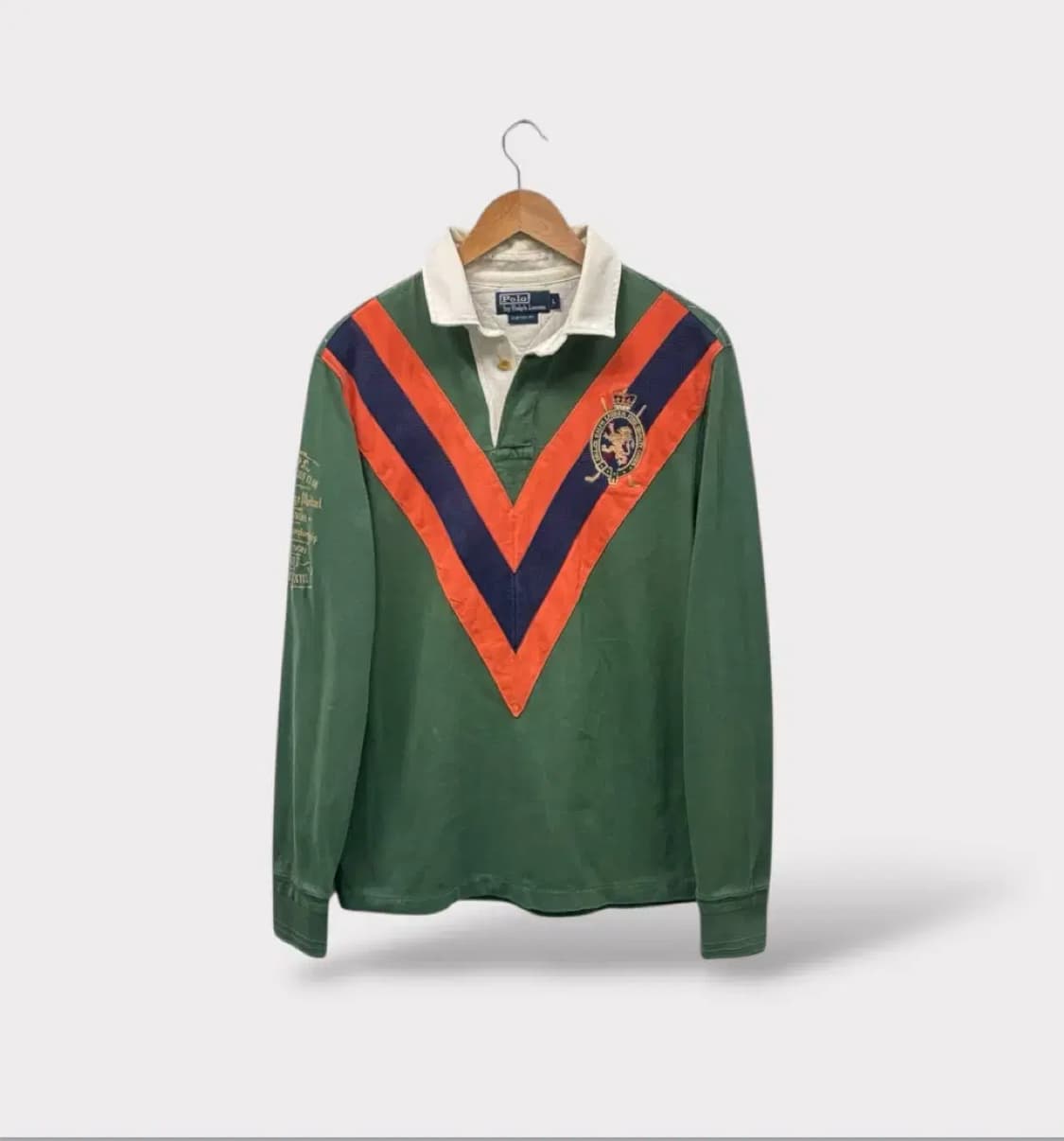 폴로 랄프로렌 워싱 V 럭비 티셔츠 L 상품이미지1