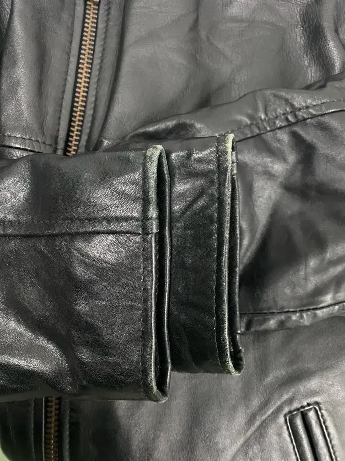 REAL LEATHER 빈티지 레더자켓 L 상품이미지6