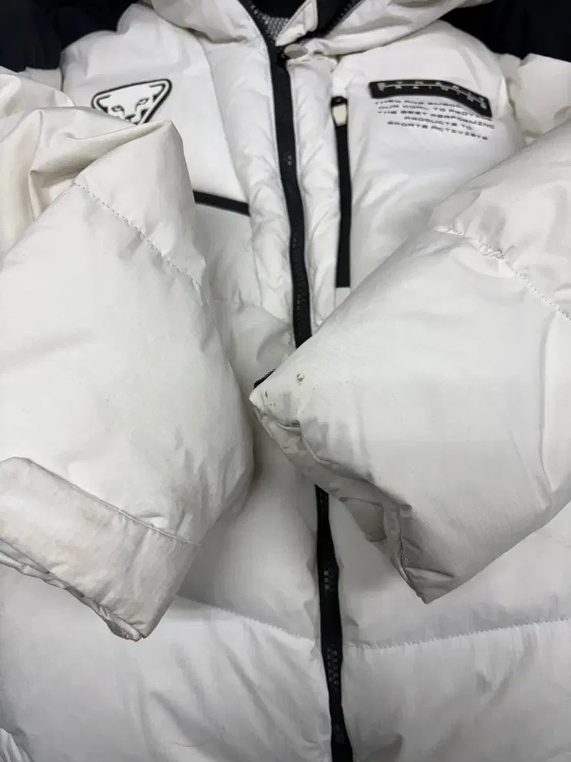 다이나핏 화이트 덕다운 패딩 S-M 상품이미지6