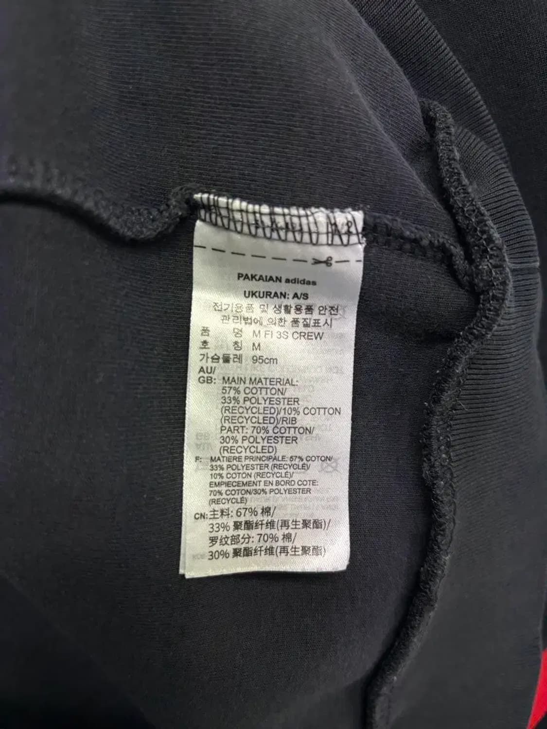 아디다스 3스트라이프 랩 맨투맨 M 상품이미지6