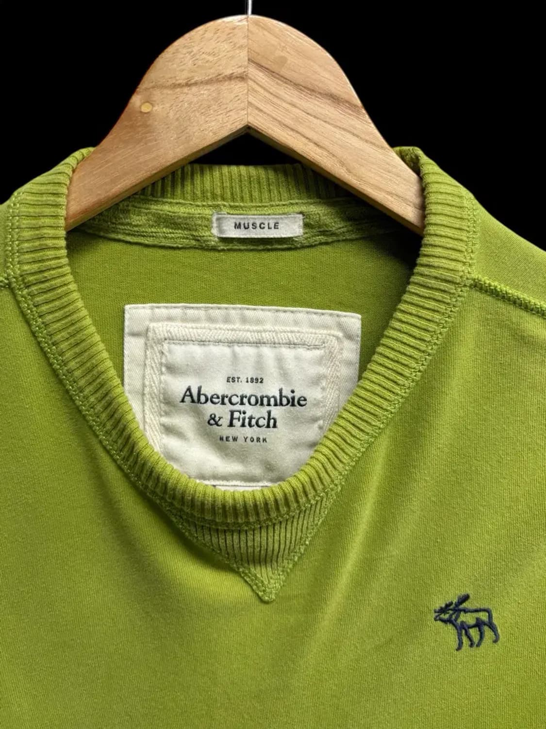 아베크롬비 Abercrombie 그린 티셔츠 M 상품이미지4