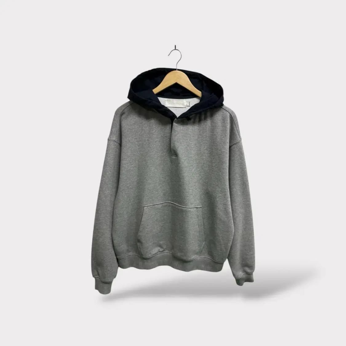 세컨모놀로그 배색 후드 맨투맨티 M 상품이미지1