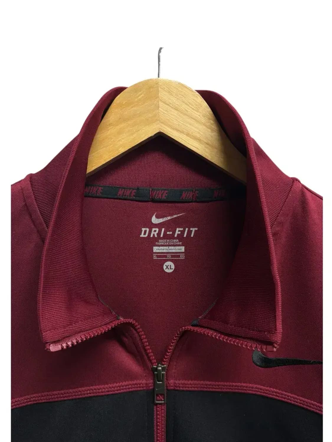 나이키 NIKE 버건디 트랙탑 XL 상품이미지5