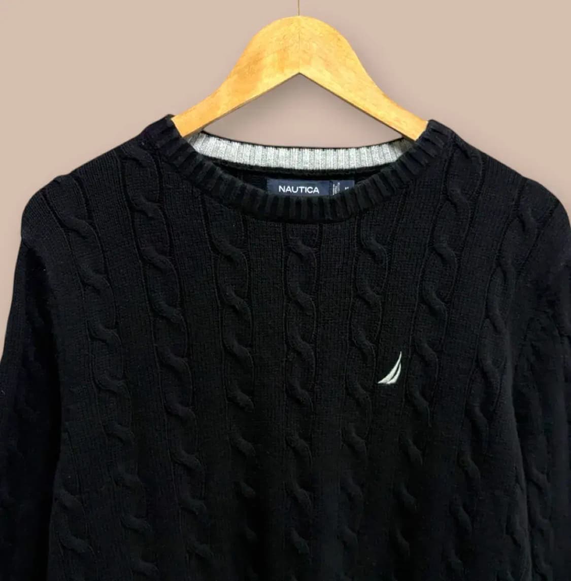 노티카 블랙 케이블 니트 M-L 상품이미지2