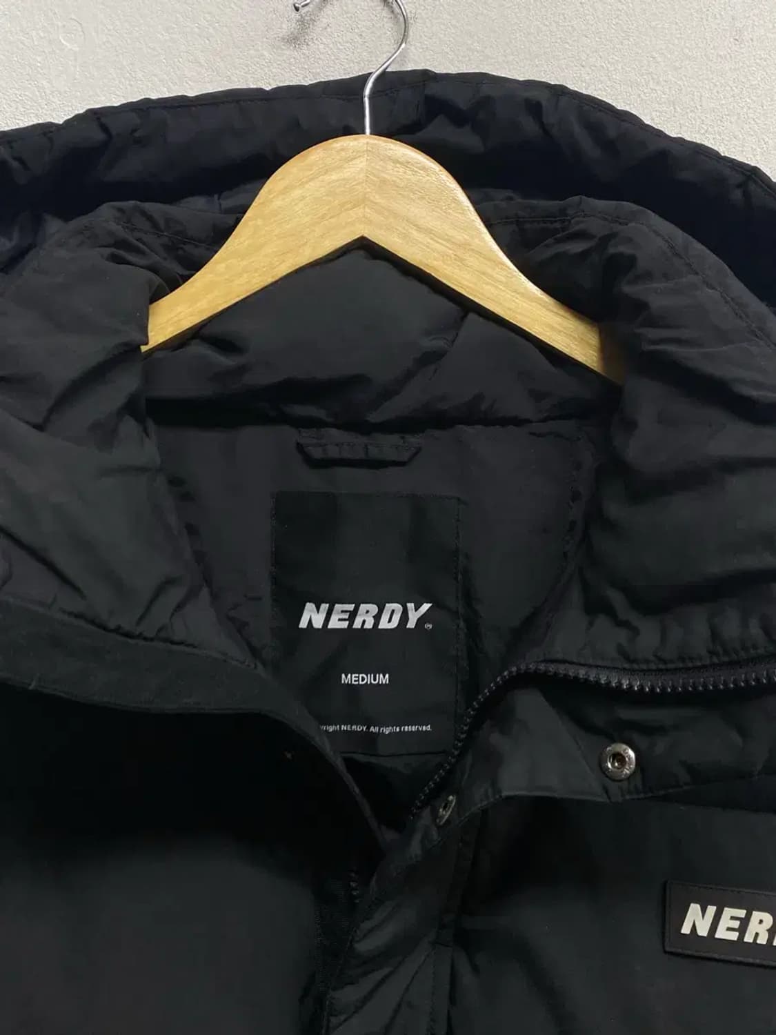널디 덕다운 패딩 블랙 M 상품이미지5